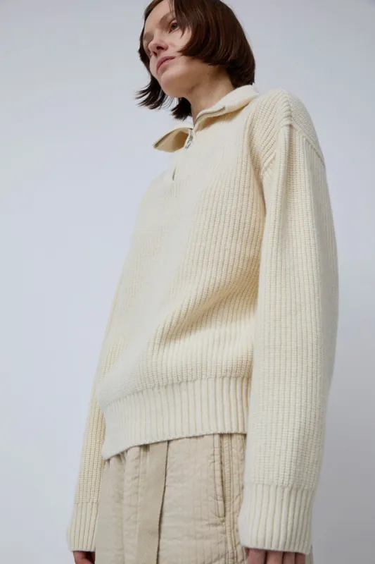 Girls of Dust Fly Deck Sweater in Off White sold by No. 6