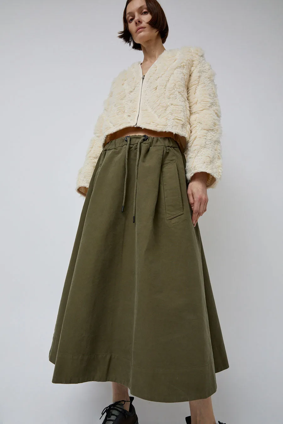 Girls of Dust Meadow Skirt in Dark Olive sold by No. 6
