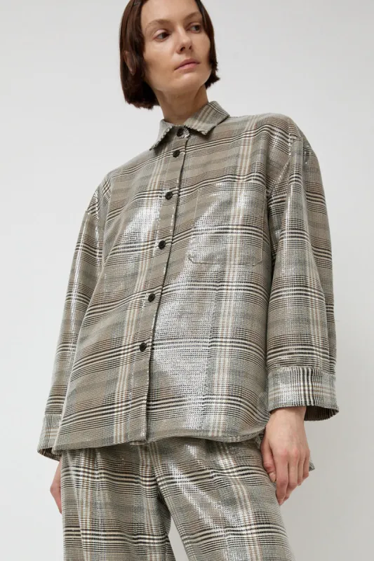 No.6 Lake Shirt in Brown Sequin made by No. 6