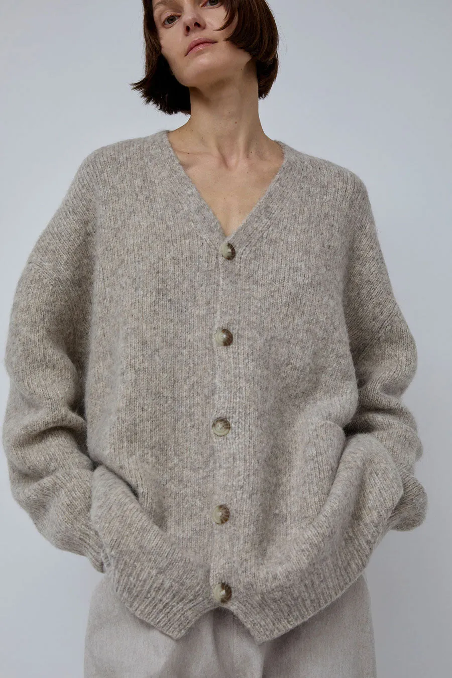 Lauren Manoogian Loft Cardigan in Pebble sold by No. 6