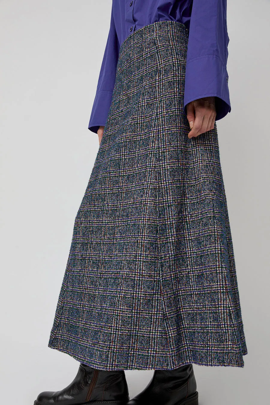 Rodebjer Neneh Boucle Skirt in Utility Blue sold by No. 6 product image thumbnail 2