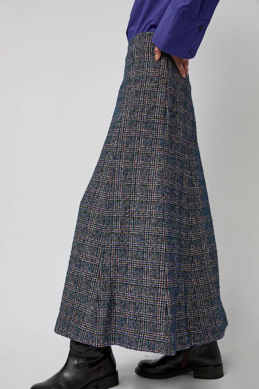 Rodebjer Neneh Boucle Skirt in Utility Blue sold by No. 6 product image thumbnail 3