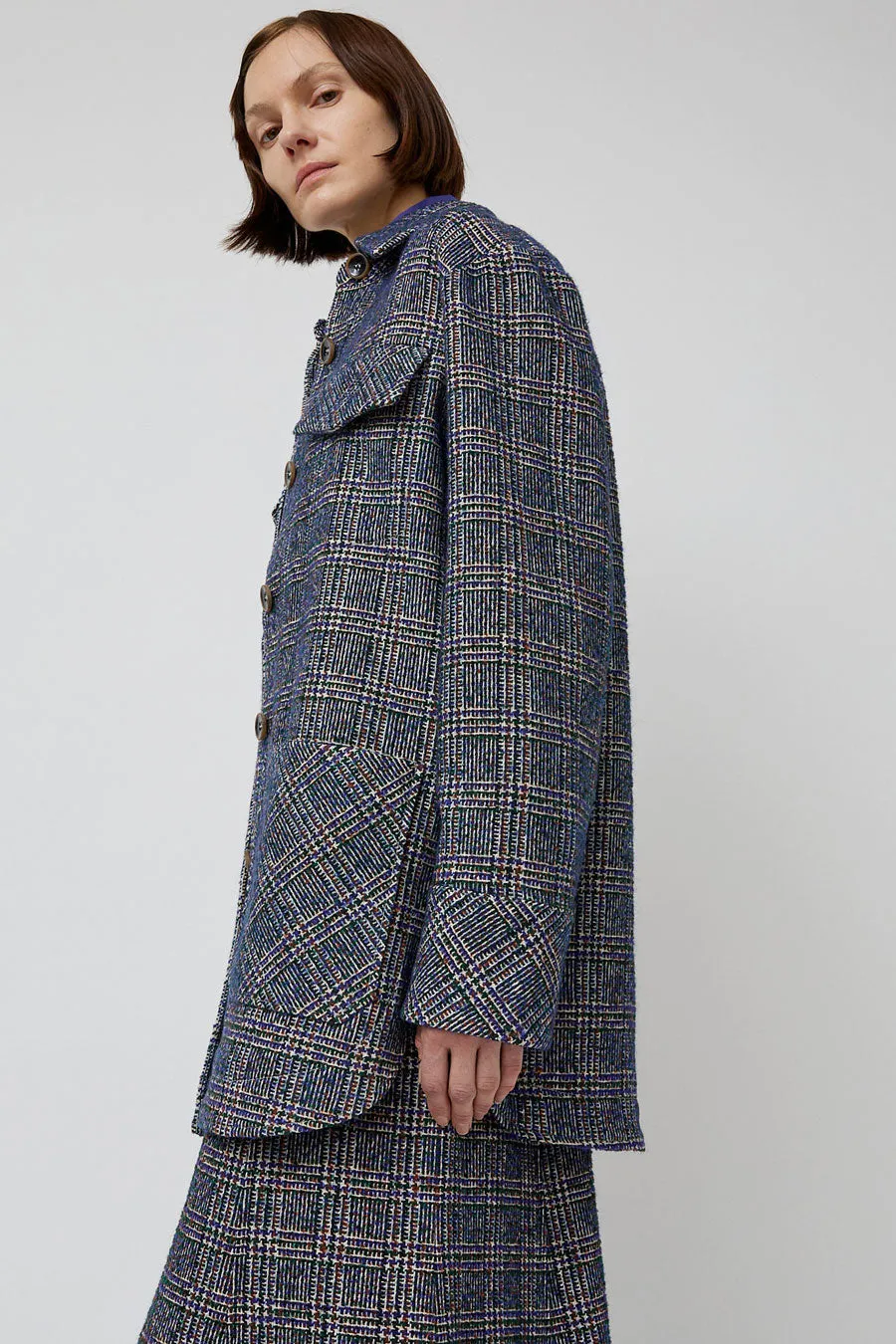 Rodebjer Avril Boucle Jacket in Utility Blue sold by No. 6 product image thumbnail 4