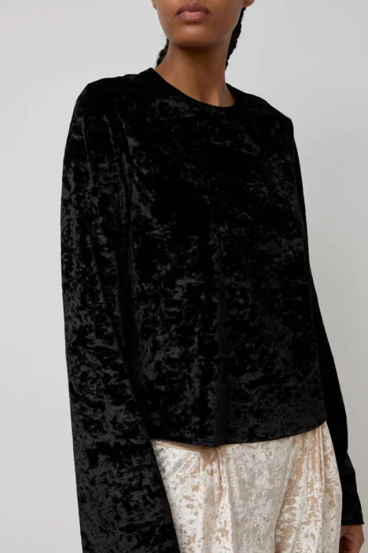 Simone Wild Easy Long Sleeve Top in Charcoal sold by No. 6