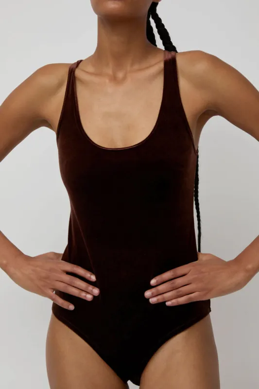 Simone Wild Eve Bodysuit in Nut sold by No. 6