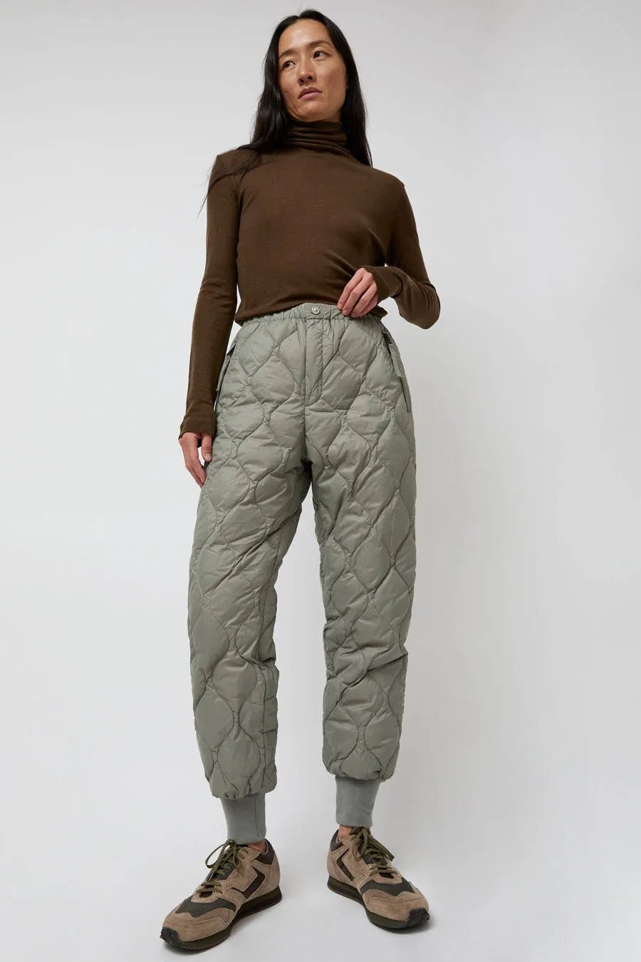 TAION Military Down Pants in Dark Sage sold by No. 6