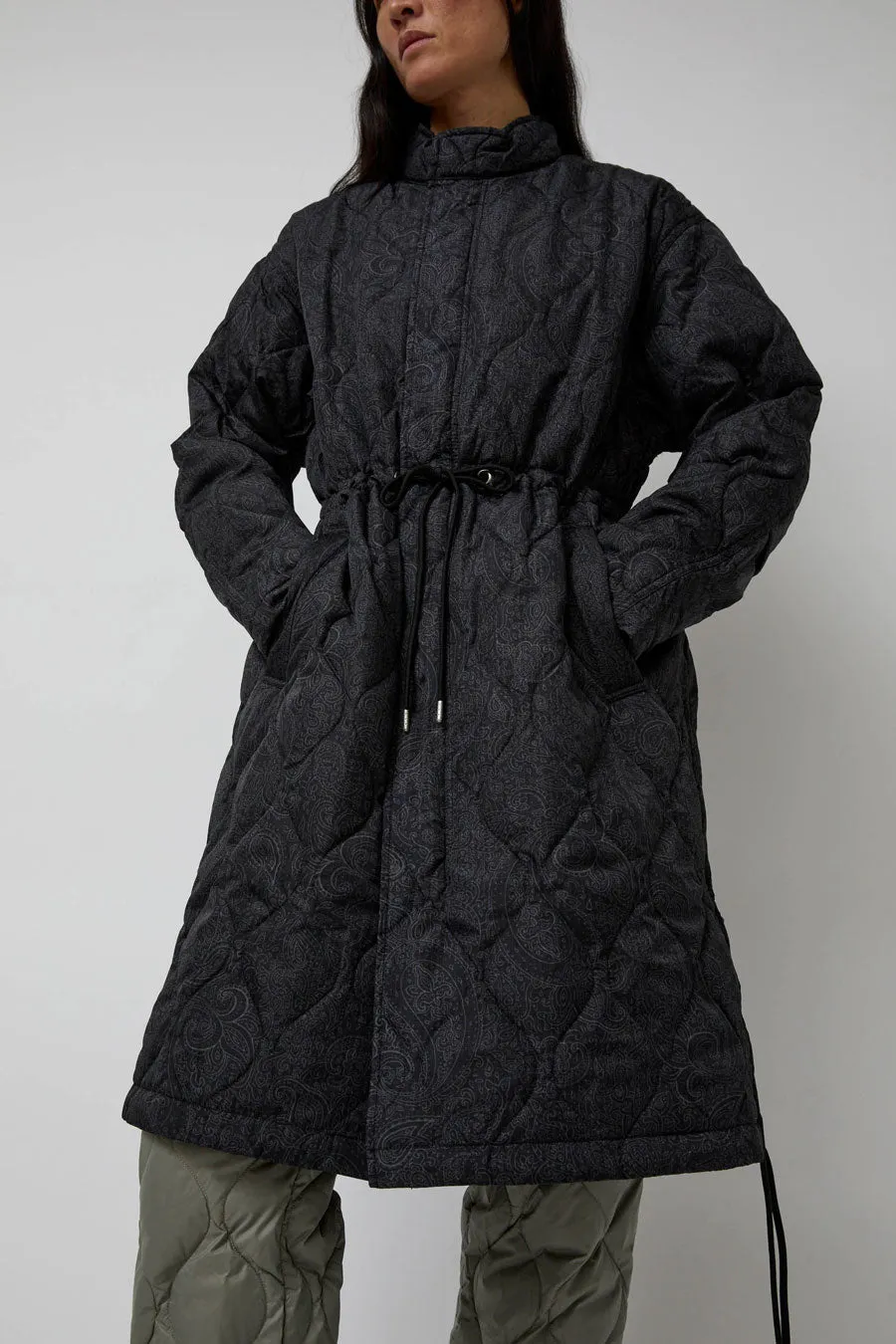 TAION Military Flyfront Long Down Jacket in Paisley sold by No. 6 product image thumbnail 2