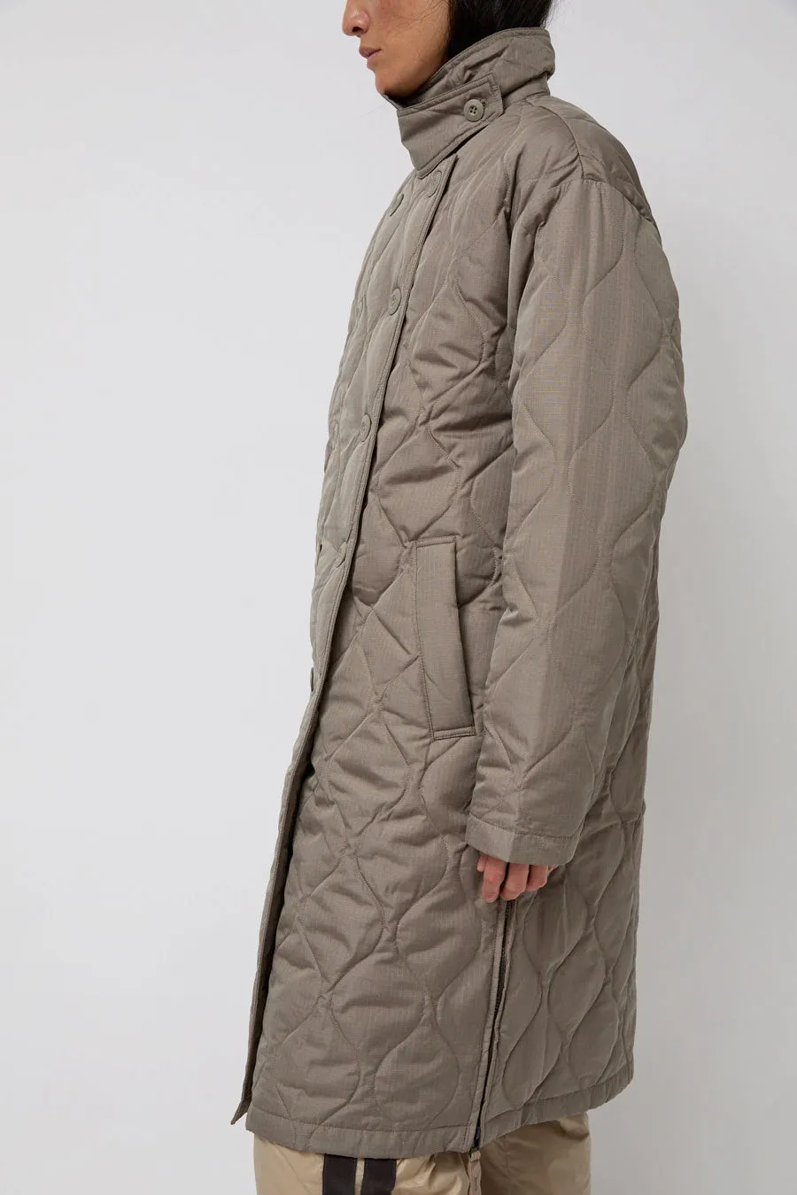 TAION Military Breasted Long Down Jacket in Light Mocha sold by No. 6 product image thumbnail 4