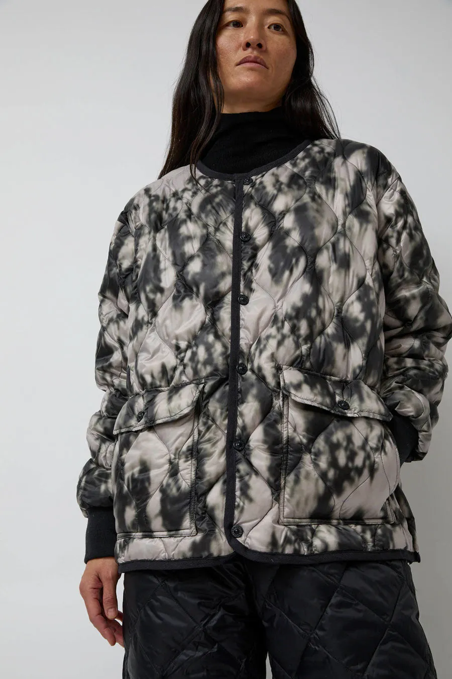 TAION Military Over Size Crew Neck Jacket in Winter Camo sold by No. 6