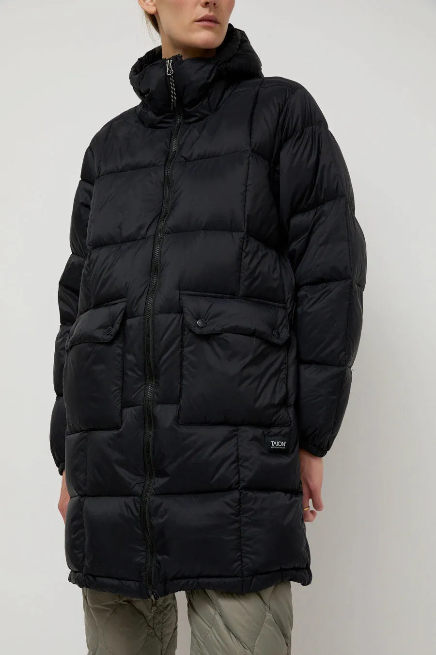 TAION Mountain Packable Volume Down Hood Coat in Black sold by No. 6 product image thumbnail 4