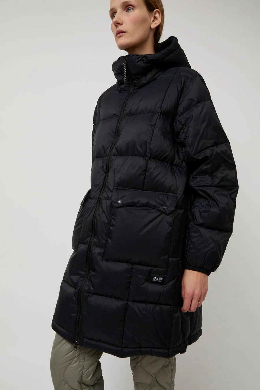 TAION Mountain Packable Volume Down Hood Coat in Black sold by No. 6 product image thumbnail 3