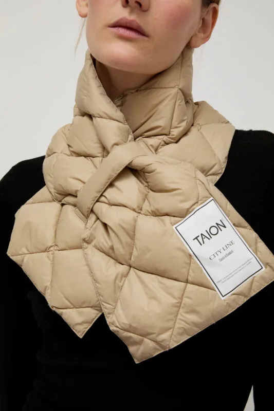 TAION City Down Scarf in Beige sold by No. 6