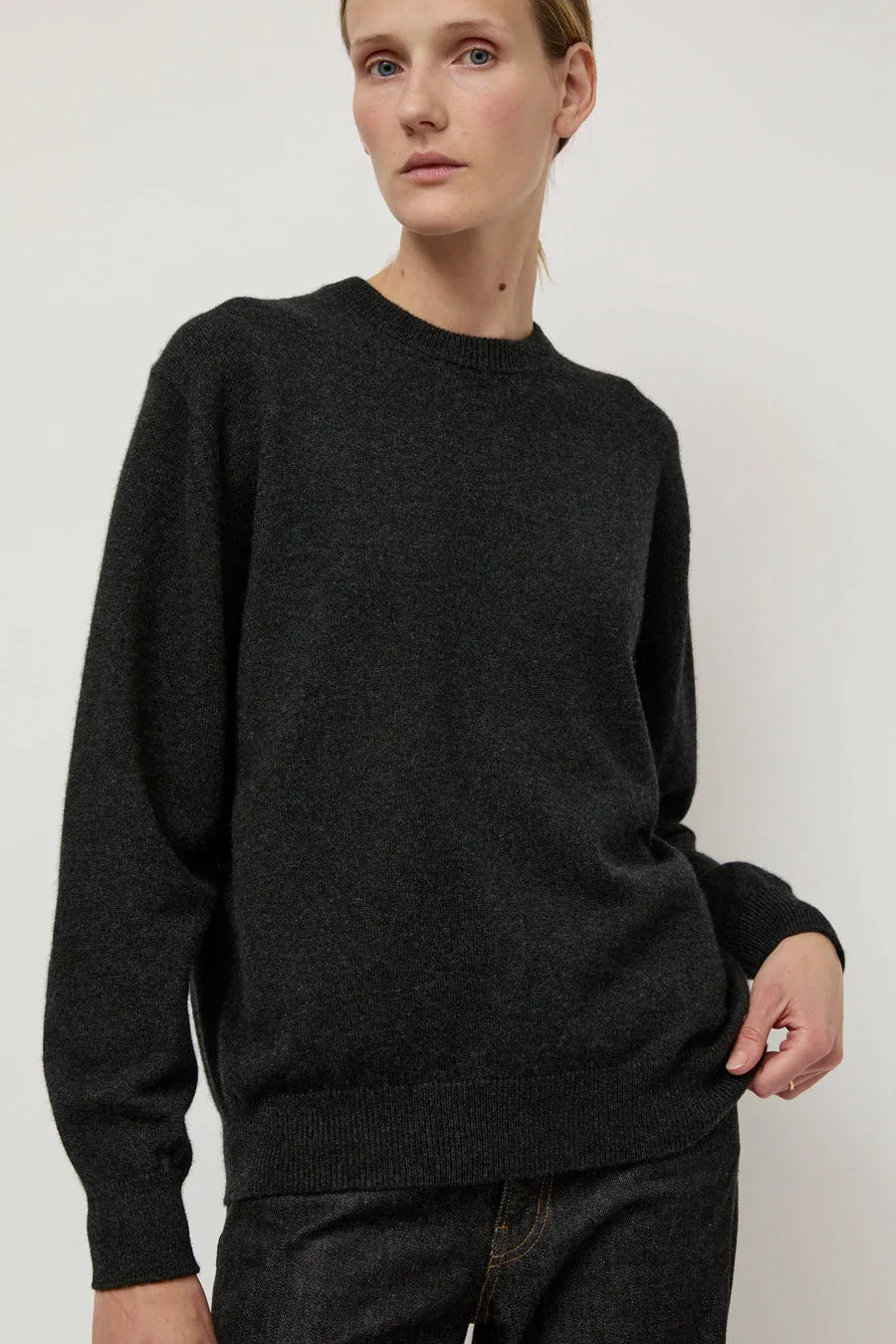 Batoner Innocent Cashmere Crewneck in Black sold by No. 6