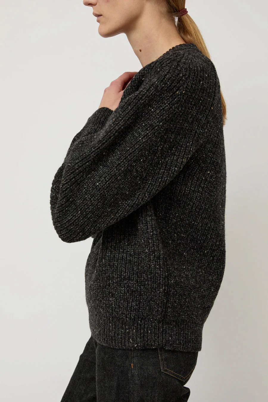 Batoner Tweed Signature Crewneck in Black sold by No. 6 product image thumbnail 2