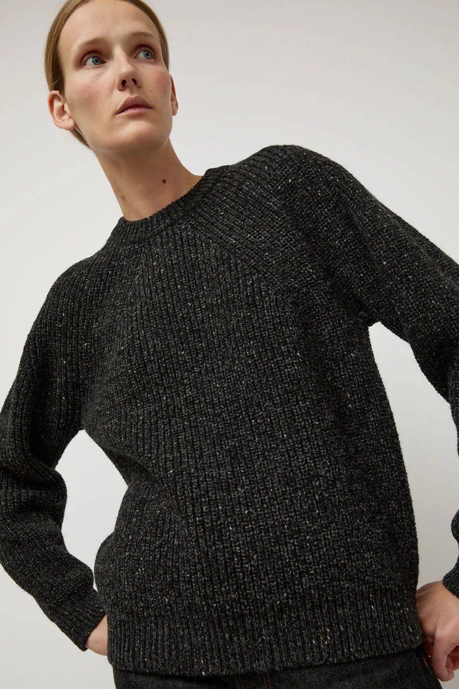 Batoner Tweed Signature Crewneck in Black sold by No. 6 product image thumbnail 4