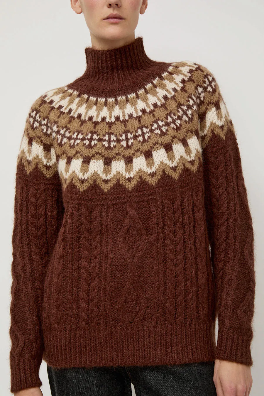 Batoner Nordic Mohair Turtleneck in Brown sold by No. 6 product image thumbnail 3