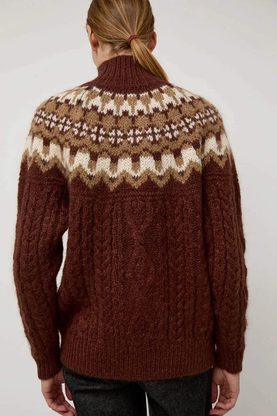 Batoner Nordic Mohair Turtleneck in Brown sold by No. 6 product image thumbnail 5
