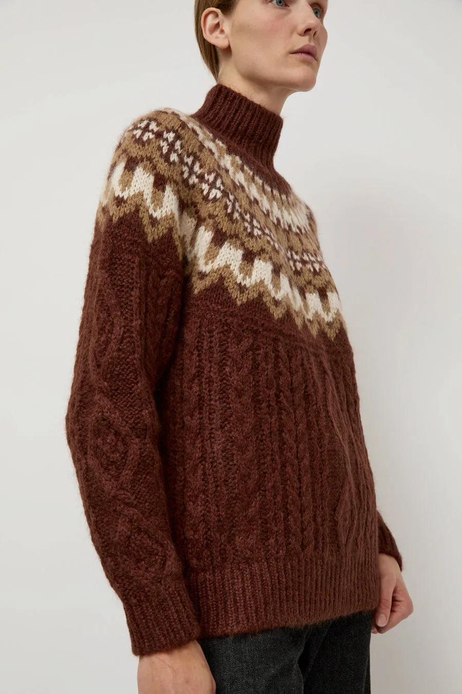 Batoner Nordic Mohair Turtleneck in Brown sold by No. 6 product image thumbnail 2