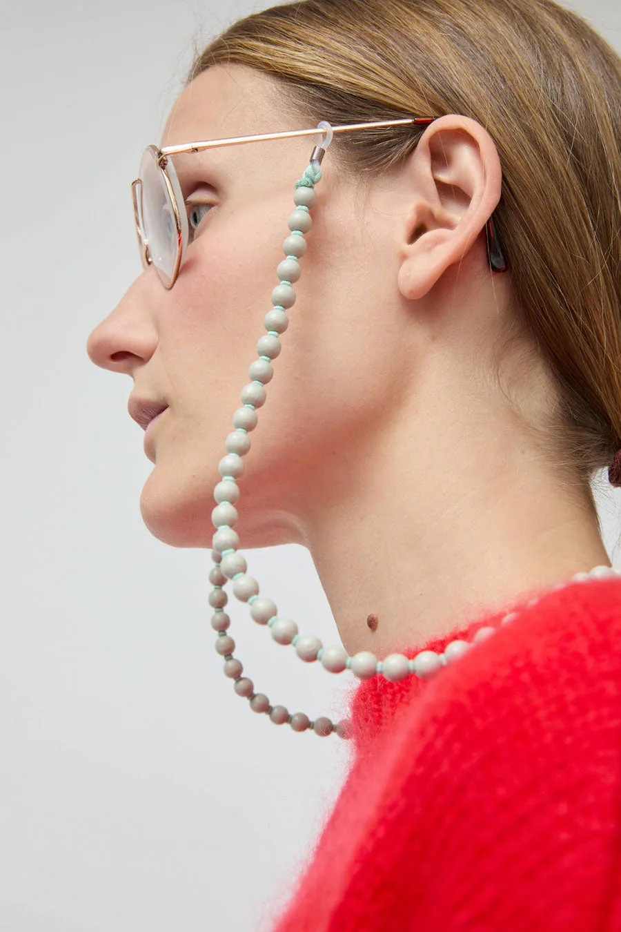 Ina Seifart Brillenkette Glasses Chain in Light Grey sold by No. 6