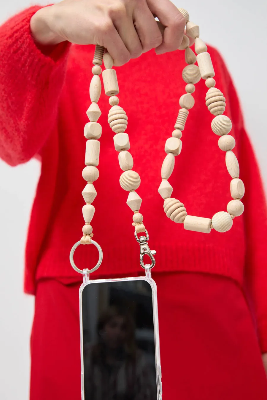 Ina Seifart Perlen Mix Handykette Iphone Necklace in Natural sold by No. 6 product image thumbnail 2