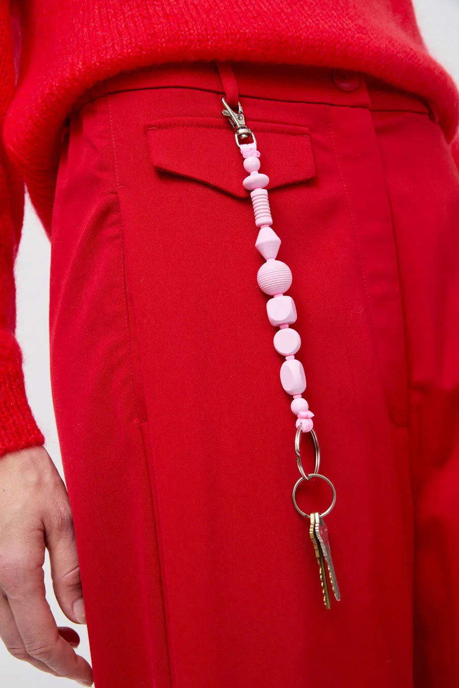 Ina Seifart Perlen Mix Short Keyholder in Pastel Rose sold by No. 6 product image thumbnail 2