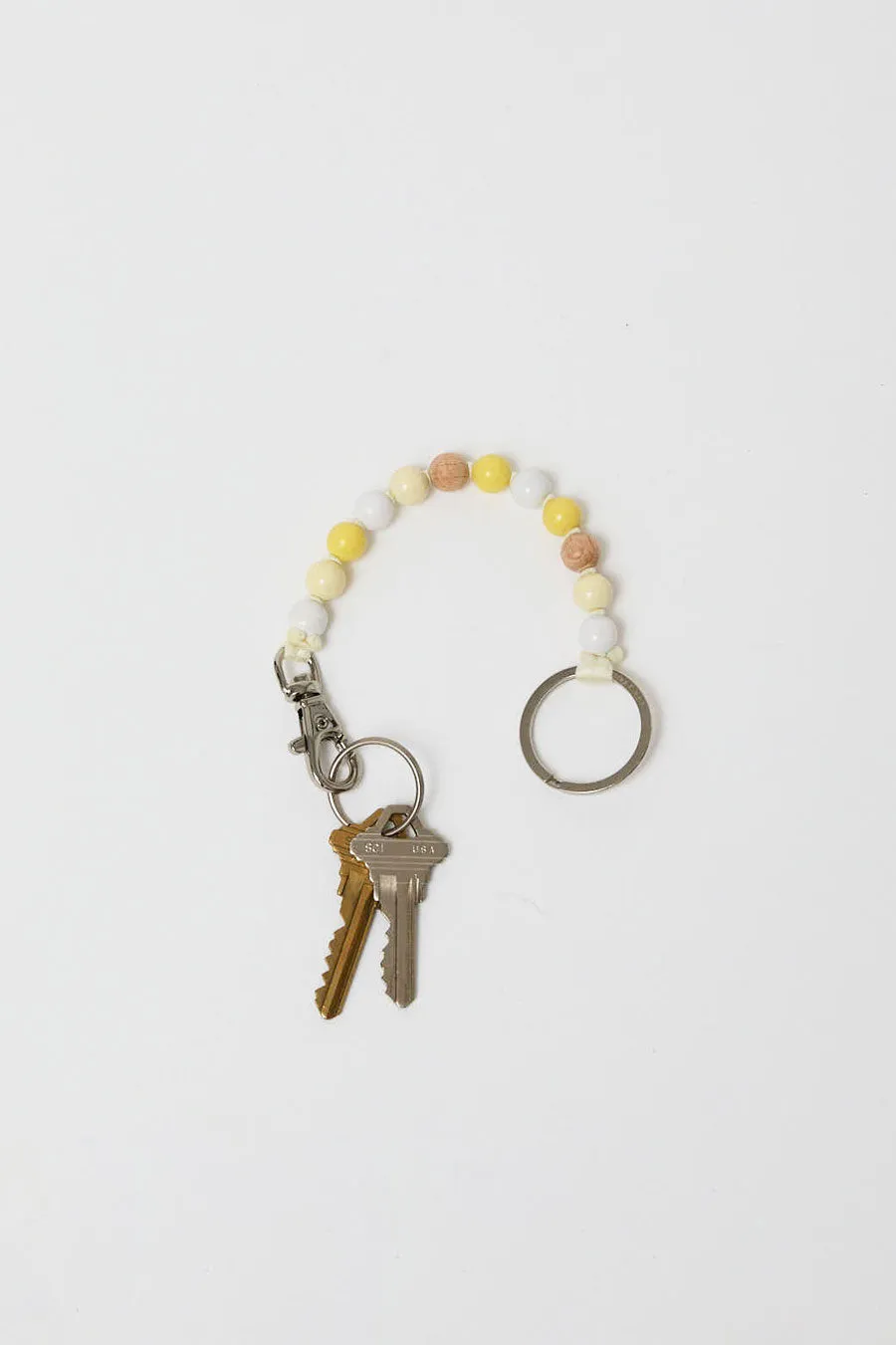 Ina Seifart Perlen Short Keyholder in White Mix sold by No. 6