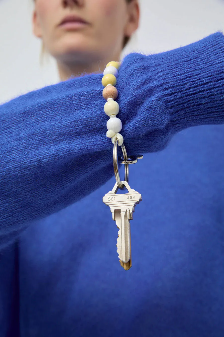 Ina Seifart Perlen Short Keyholder in White Mix sold by No. 6 product image thumbnail 2