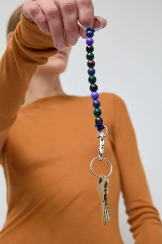 Ina Seifart Perlen Short Keyholder in Black Mix sold by No. 6