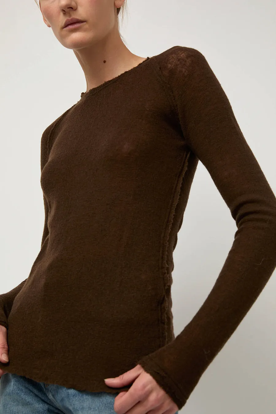 Guðrun & Guðrun Barba Crewneck in Chocolate sold by No. 6 product image thumbnail 2