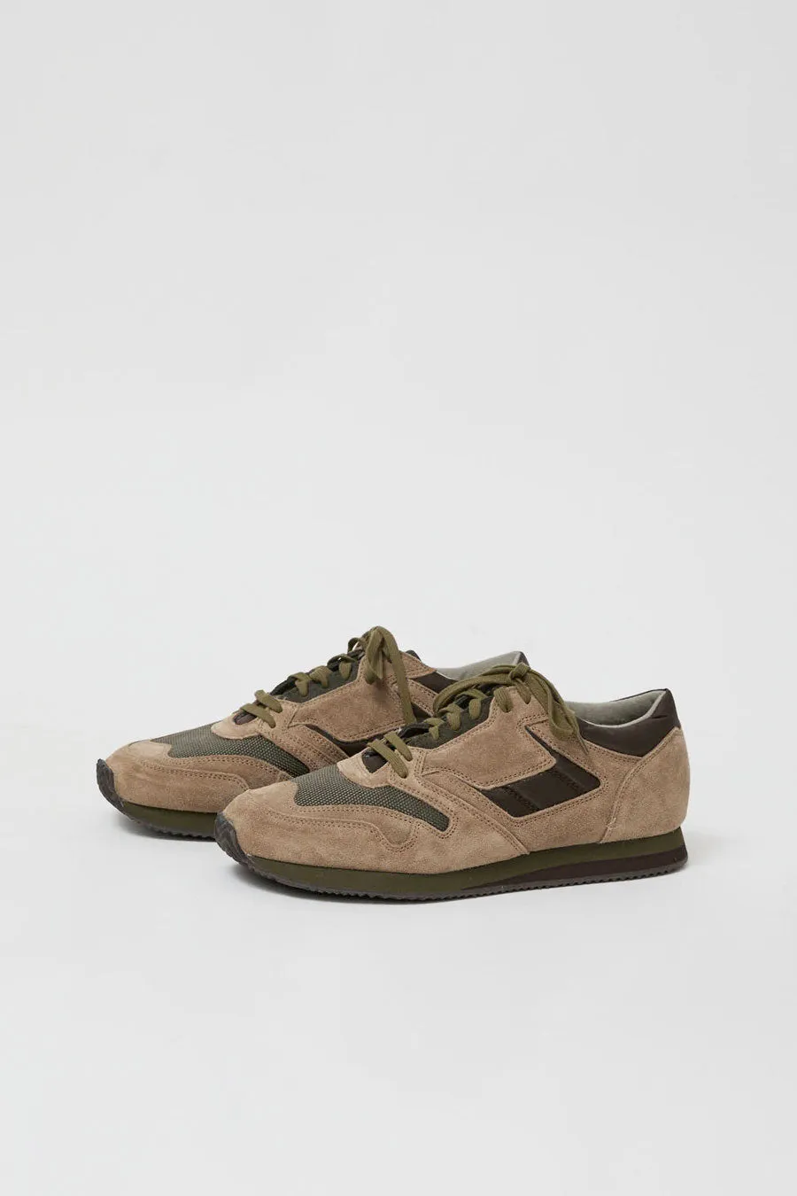 Reproduction of Found 1800 Trainer in Beige and Olive sold by No. 6
