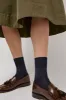 Exquisite J Short Cotton Viscose Socks in Navy sold by No. 6