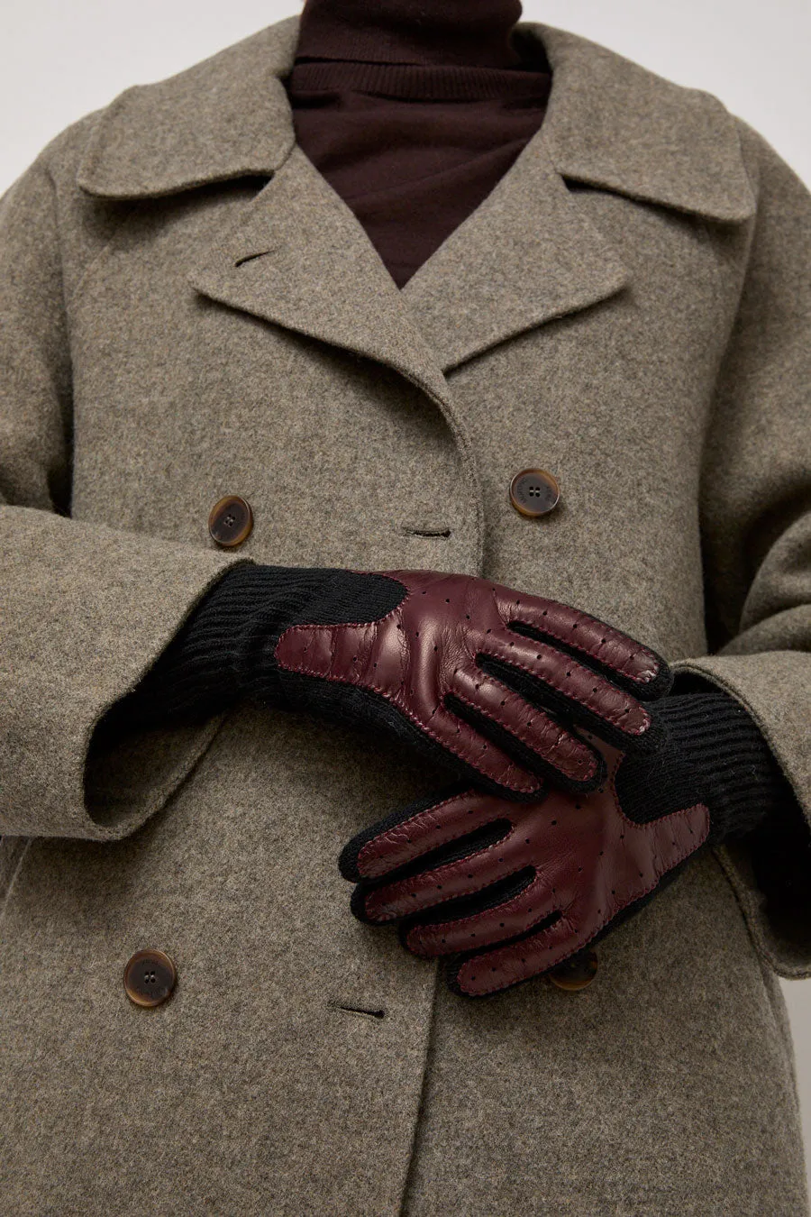 Exquisite J Gloves in Black with Bordeaux sold by No. 6