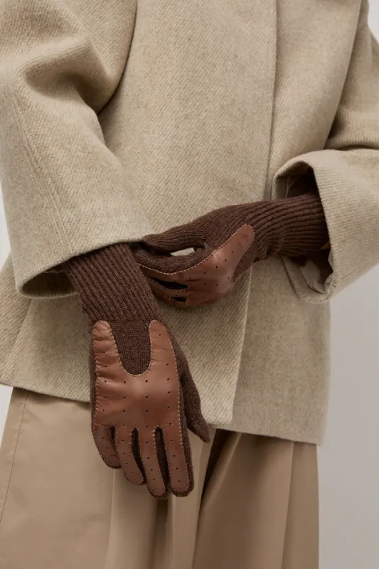 Exquisite J Gloves in Brown with Mocha sold by No. 6
