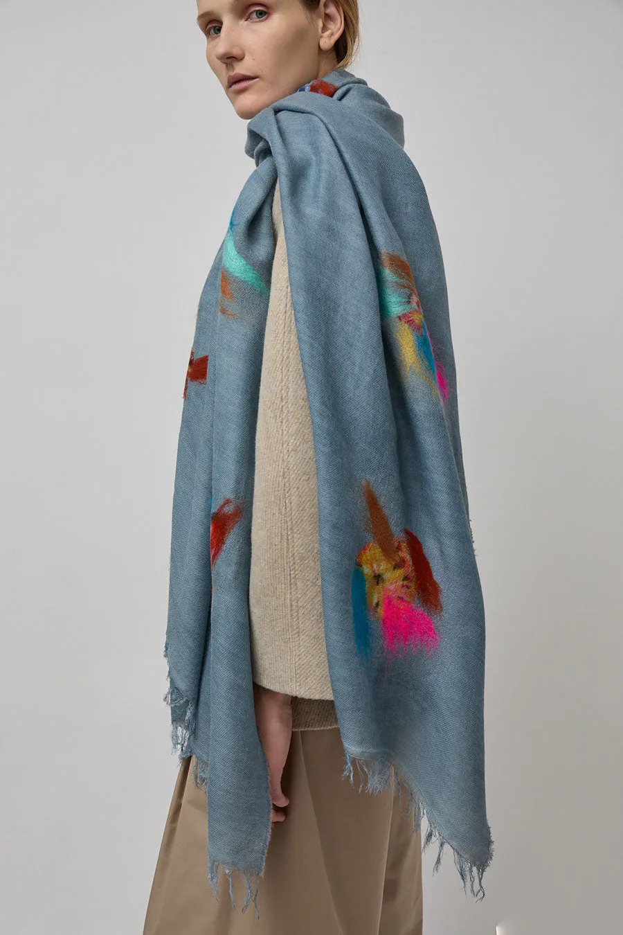 Exquisite J Scarf in Light Blue sold by No. 6 product image thumbnail 3
