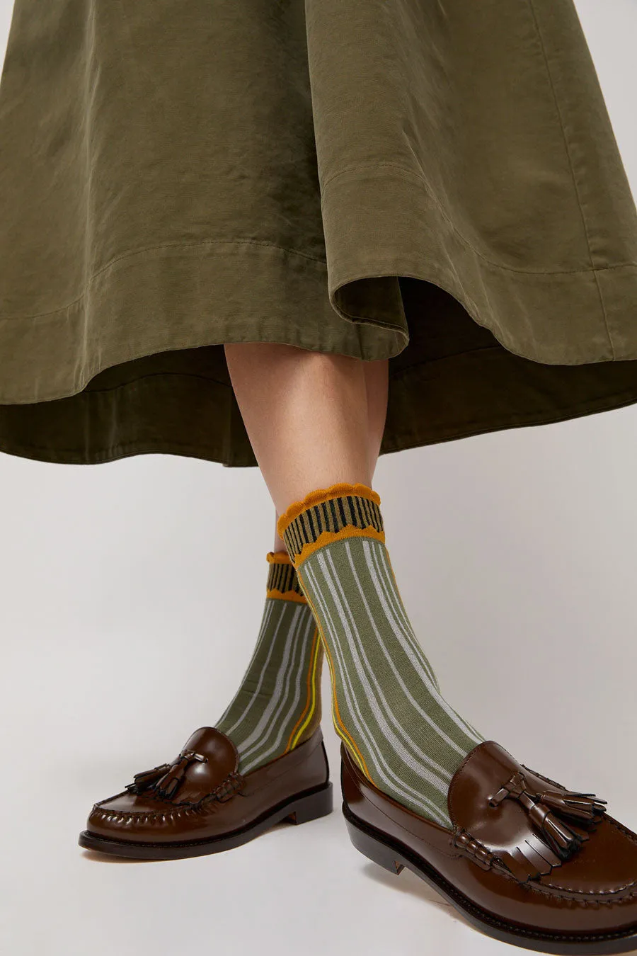 Exquisite J Tapestry Socks in Sage sold by No. 6 product image thumbnail 3