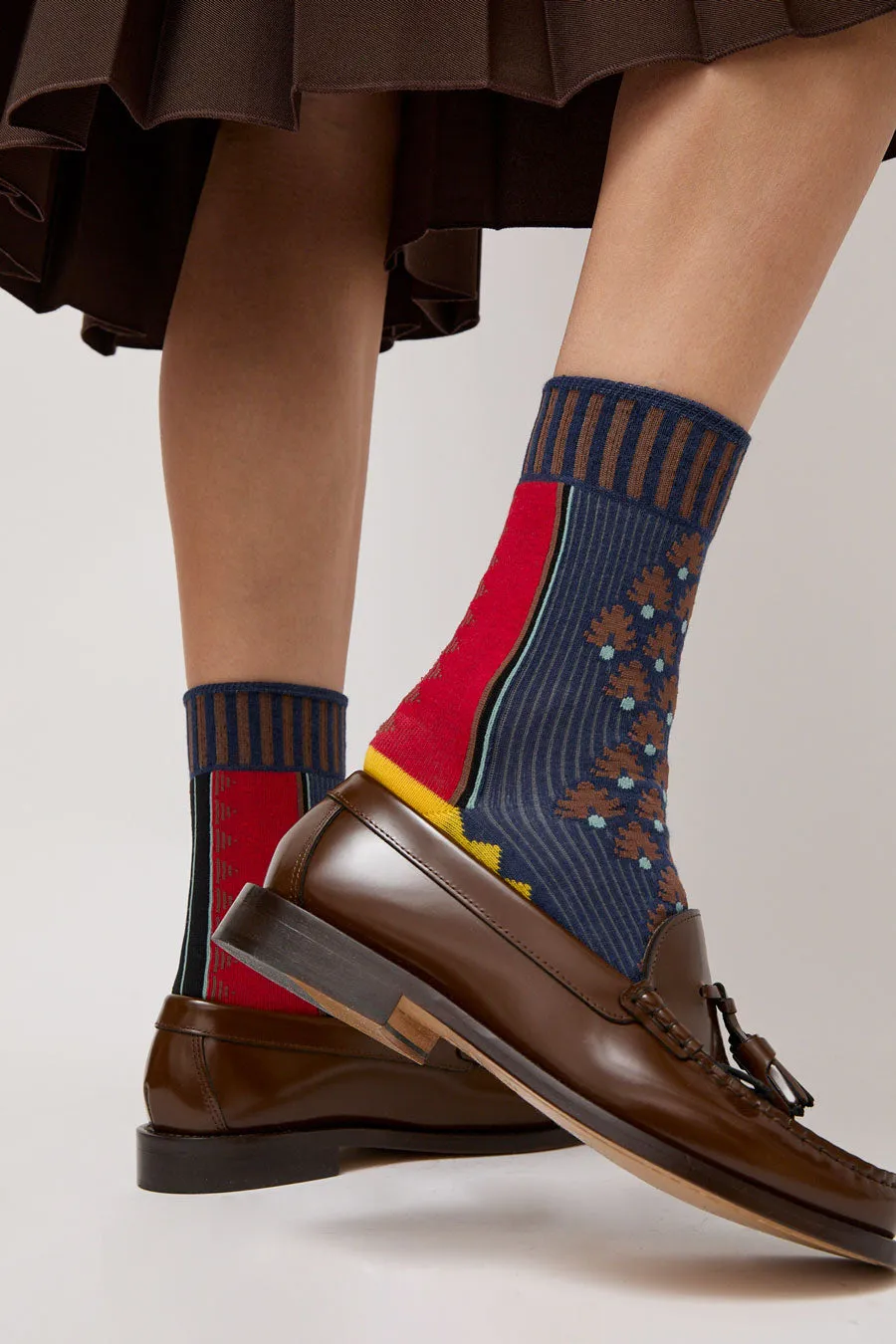 Exquisite J Graphic Socks in Navy sold by No. 6 product image thumbnail 2