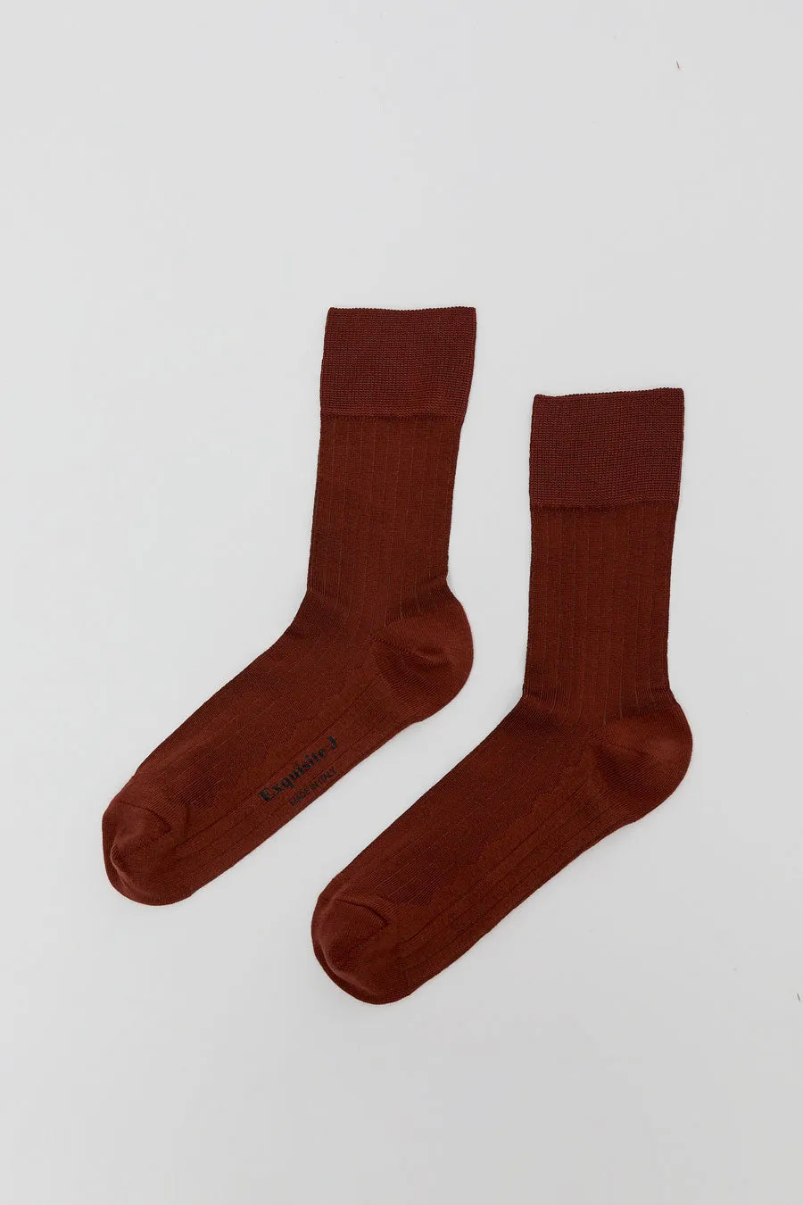 Exquisite J Short Cotton Viscose Socks in Brown sold by No. 6 product image thumbnail 2