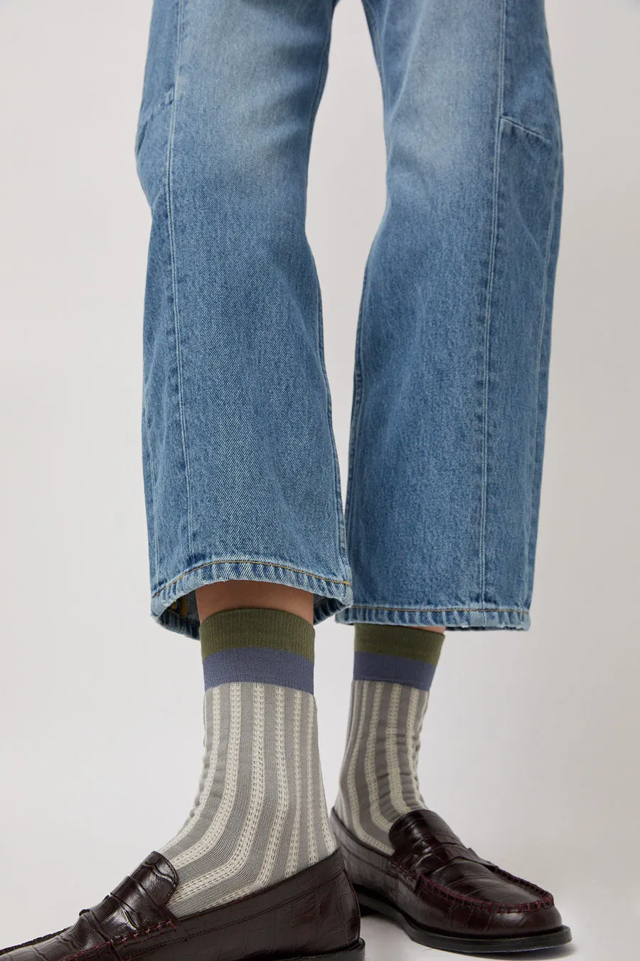 Exquisite J Stripe Socks in Grey sold by No. 6 product image thumbnail 3