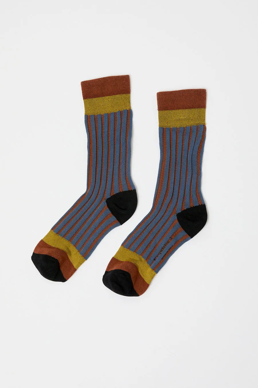 Exquisite J Stripe Socks in Blue sold by No. 6 product image thumbnail 2