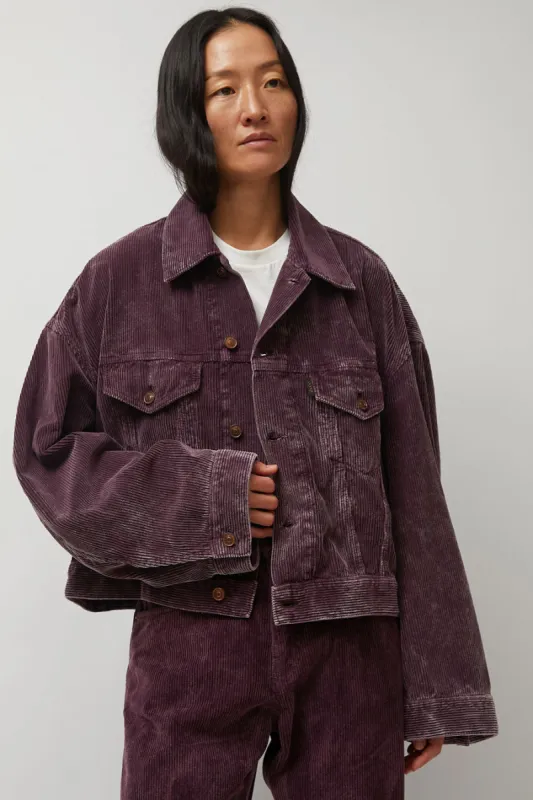 Haikure Spencer Jacket in Wine Velvet sold by No. 6
