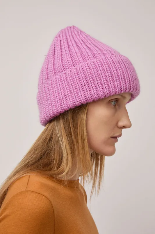 Muhlbauer Lennon Beanie in Lilac Lambswool made by No. 6