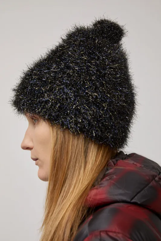 Muhlbauer Michael Glitter Beanie in Black and Navy sold by No. 6