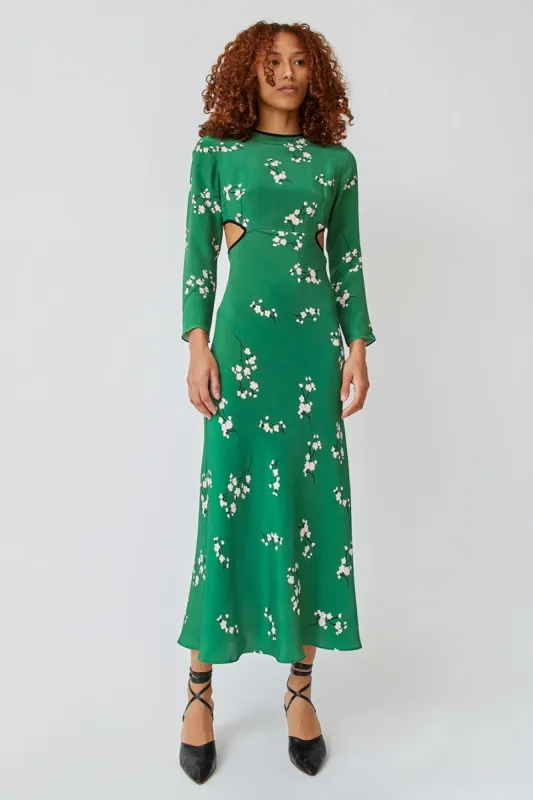 Naya Rea Alevtina Dress in Green with Floral Print made by No. 6