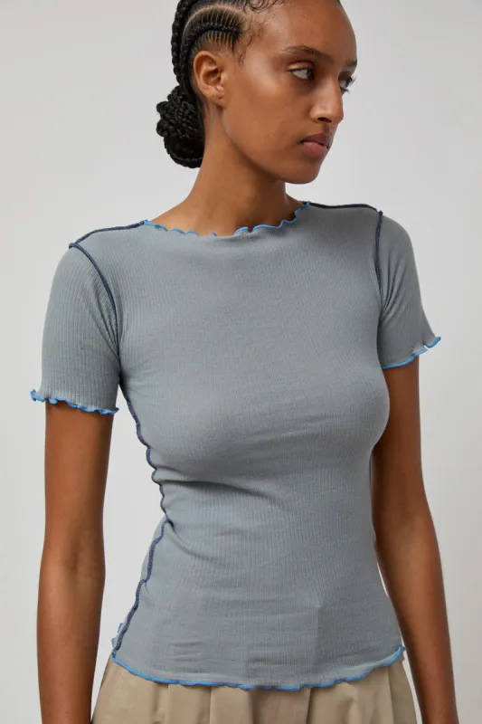 Baserange Vein Tee in Bow Blue sold by No. 6