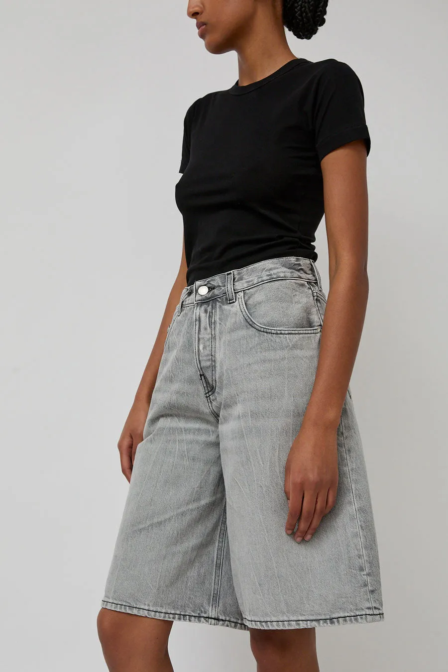 Haikure Becky Denim Short in Fog Grey sold by No. 6 product image thumbnail 2