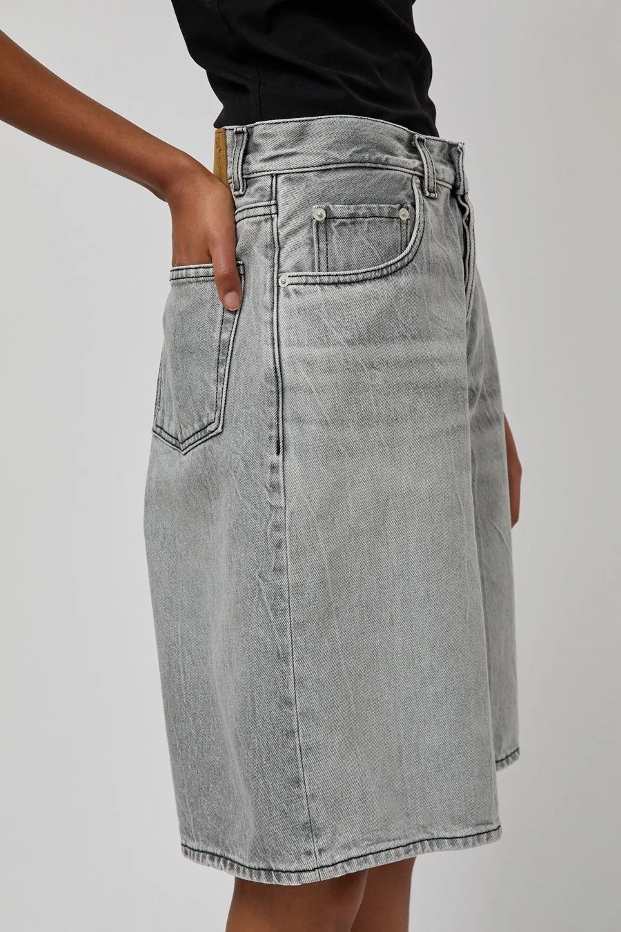Haikure Becky Denim Short in Fog Grey sold by No. 6 product image thumbnail 3