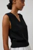 Nothing Written Basic V-Neck Slipover in Black sold by No. 6