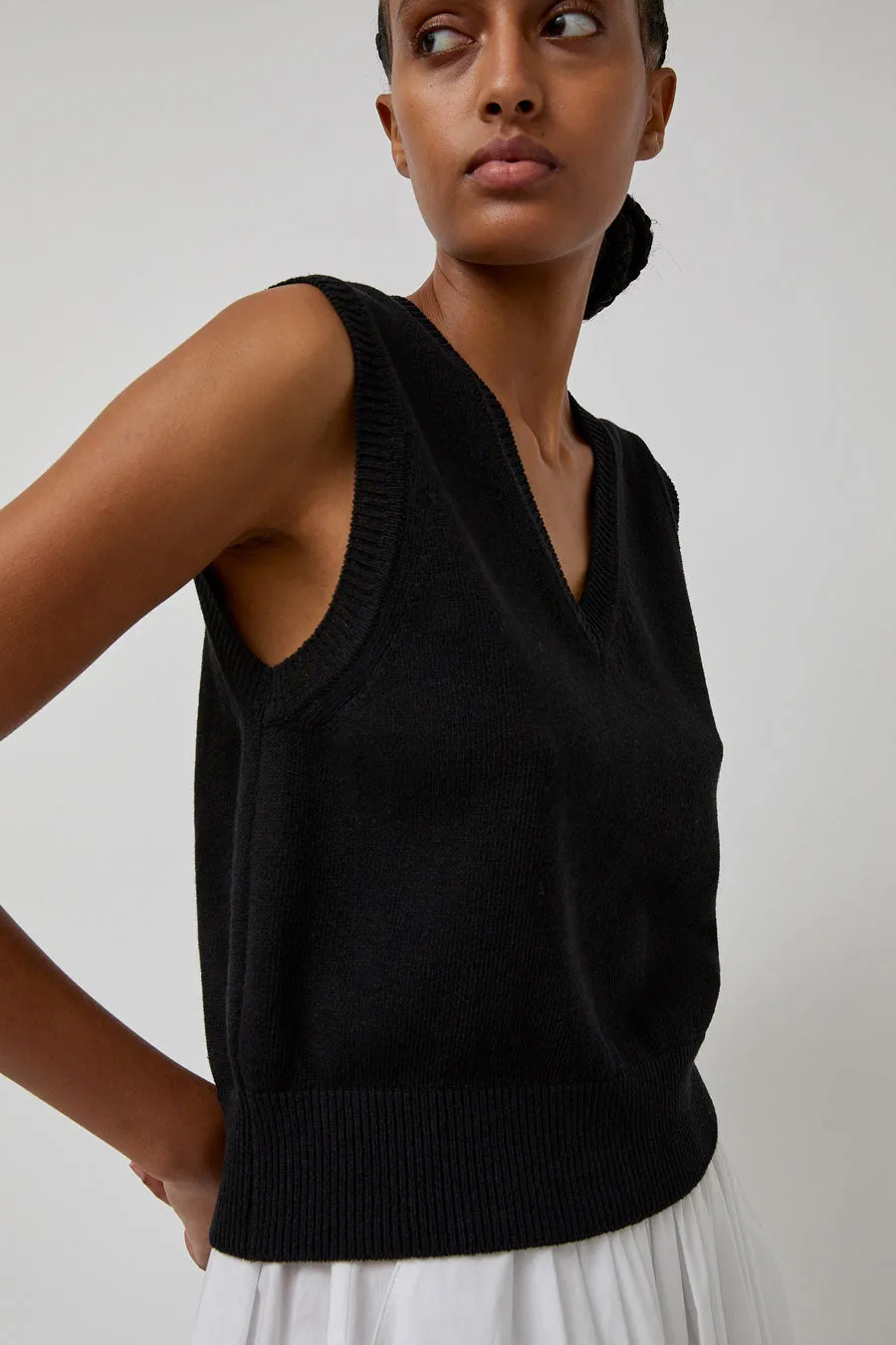 Nothing Written Basic V-Neck Slipover in Black sold by No. 6 product image thumbnail 3