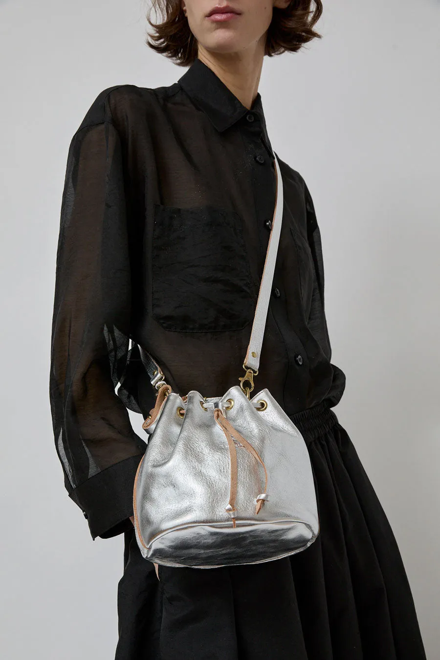 Il Bisonte Bucket Classic Bag in Silver sold by No. 6 product image thumbnail 2