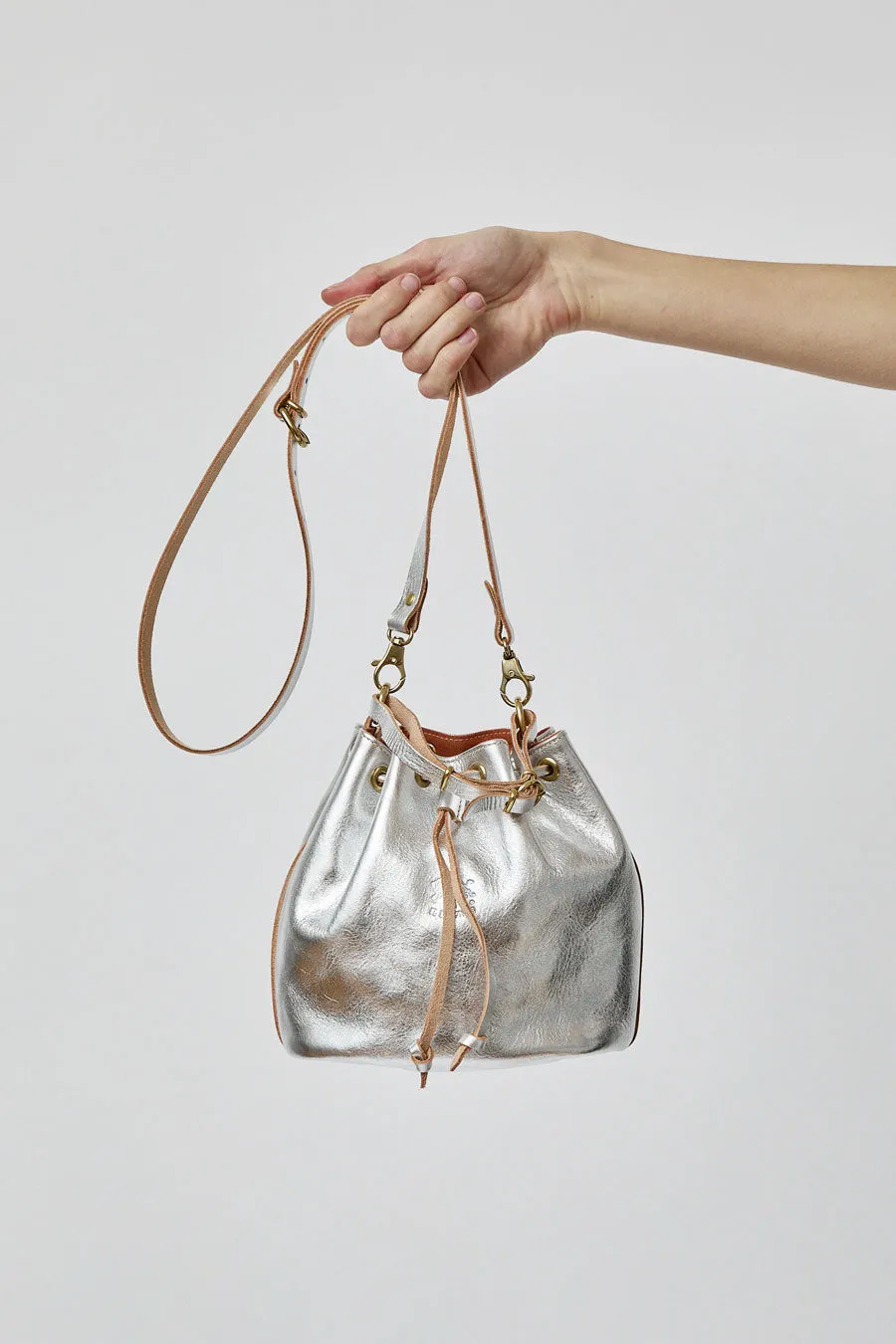 Il Bisonte Bucket Classic Bag in Silver sold by No. 6 product image thumbnail 4